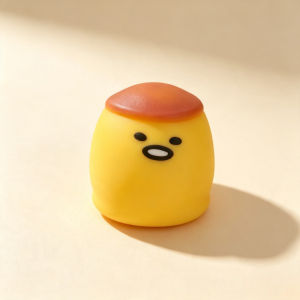 Crispy Crunchy Emote Caramel Pudding Squeezing Toy Homemade DIY Handmade Squeeze Ball Non-rebound Stress Relieving Toy for Gift