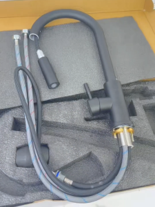 JUNMO 304 Stainless Steel Kitchen Faucet Flexible Pull Out Two Modes Nozzle Hot Cold Water Mixer Tap Single Handle