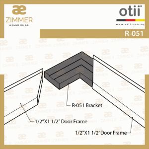 AE Zimmer Otii PVC Bracket R-051_Black (10949) PVC 支架 R-051_Black (10949)-100pcs/pack
