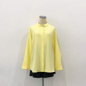 เสื้อคอจีนแขนยาว ดีเทลพับเหน็บติดกระดุมเป็นแขนสามส่วนได้