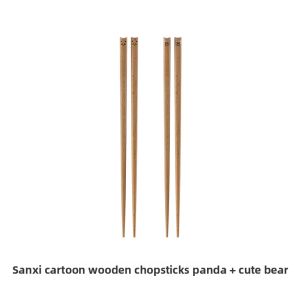 FaSoLa | Cute Cartoon Design Wooden Chopsticks for Single Use
