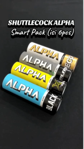Shuttlecock Badminton ALPHA ECO / ALPHA X / ALPHA BLACK / ALPHA PLAY 3in1 Smart Pack Kok Badminton Original Isi 6pcs