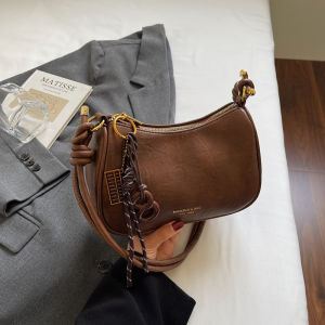 Casual Fashionable Large Capacity Womens Crossbody Bag Simple Commuter Armpit Bag 2025 New Style Detachable Shoulder Strap