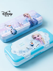 Disney Elsa Princess Multi-layer Pencil Case for Bé Gáis Kindergarten Automatic Lead Holder Student Stationery Box Quality Assured