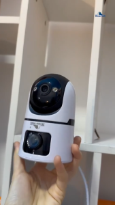 Hivison แพ็คคู่ กล้องวงจรปิด 2 เลนส์ ความคมชัด 4K รุ่น 4K-X7 สีขาวดำ แอป ICAM365 รองรับการสื่อสาร 2 จอ รองรับ IP66 ใช้งานง่ายบนมือถือ