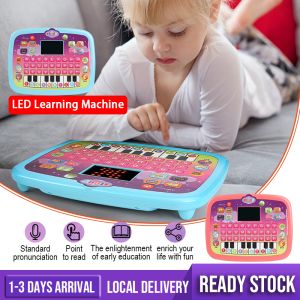 Fun English Learning Tablet Computer Kids Toy With LED Screen Learning Laptop Toys Alphabet Piano Tablet Display 8 Learning Modes