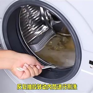 【 In Stock 】Rolling Washing Machine Cleaning Brush No-disassembly Washing Machine Cleaning Tools Cleaning Lnner Tube Long Handle Plastic Crevice Brushes Berus Mesin Basuh Bergolek 洗衣机清洁刷