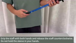 BASE OUT ไม้เท้าเดินป่าแบบยืดหดได้ 3 ส่วน ด้ามจับตรง สำหรับการปีนเขากลางแจ้ง