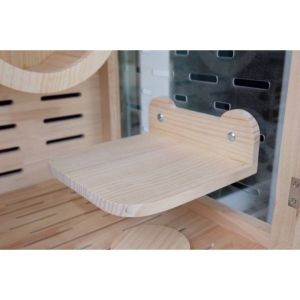 LP43 ชั้นลอยติดกรง ชั้นปีนสัตว์เล็ก ชินชิลล่า กระรอก บุชเบบี้ ทำจากไม้สนเกรดA ขนาดใหญ่ 20x20 cm และ 25x25 cm หนา 15 mm