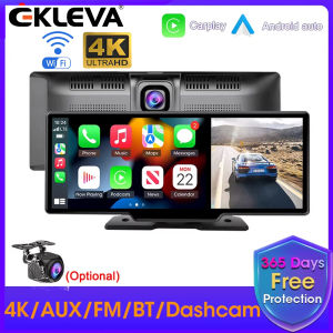 EKLEVA 10.26 Inch Dash Cam Rearview Camera Carplay & Android Auto DVR Video Dashboard Mirror Monitor Car DVRs