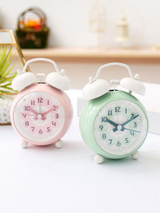 นาฬิกาตั้งโต๊ะสไตล์นอร์ดิกสุดน่ารักสำหรับเด็กและนักเรียน นาฬิกาตั้งโต๊ะสไตล์ Scandi สำหรับหอพักนักศึกษา ห้องนอน โต๊ะทำงาน วัสดุโลหะ