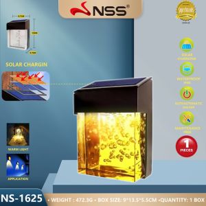 NSS LED Outdoor Garden Light Solar Powered Landscape Yard Lawn Path Lamp Waterproof tube lights 2pcs