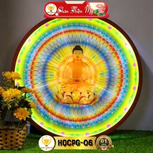 Hào Quang Cơ Phật Giáo Phật A Di Đà CHÂN THIỆN MỸ Đèn Trang Trí Bàn Thờ Cho Tượng Phật HQCPG-06