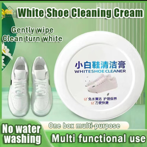 White Shoe Cleaning Cream Multifunctional White Shoe Cleaner Cleaning Brightening Whitening Yellowing Maintenance Sneakers Cleaning Wipe Sponge 小白鞋清洁膏 专用免洗刷鞋擦鞋神器