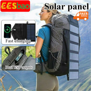 EESBAO 100W Foldable Solar Panel USB-C/QC3.0 Fast Charging for Mobile Phones and Tablets IPX4 Waterproof Camping/Hiking Portable