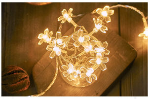 Dây Đèn Led Hoa Mai Hoa Đào 6m-40 Bóng Chớp Màu Trang Trí Lễ Noel Giáng Sinh Tết Party