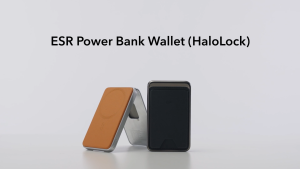 ESR Wireless Powerbank Wallet 5000mAh HaloLock Wireless Portable Charger Magnetic Wallet Card Phone Holder Stand