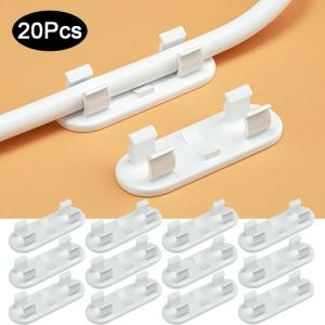 20pcs Self Adhesive Cable Management Clips Cable Organizers Sticky Wire Clips Cord Holder for TV PC Laptop Power Cord Desk Home Car Office