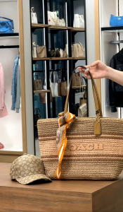 Origina bag City 33 Woven Design Straw Splicing Tote Bag Tote Shopping Handbag Shoulder Bag Large IMXJ7
