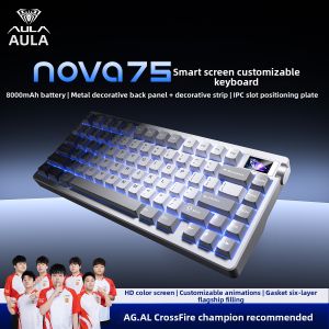 Aula | Customizable Multi-Mode Wireless Bluetooth Keyboard Intelligent Screen