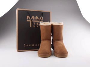 รองเท้าบูทหิมะหนังขนสัตว์ TST สำหรับผู้หญิง ฤดูหนาว บุขน หนา รองเท้าบูทกลางน้ำหนักเบา ทนทานต่อความชื้น อบอุ่น รองเท้าบูทผ้าฝ้าย