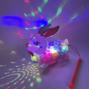 Electric Gear Rabbit Lantern with Music and Light Projection