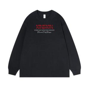 plus Size Womens Cotton Long Sleeve T-Shirt Loose Fit American Style Black Base Shirt Inner Wear Shoulder Sweatshirt