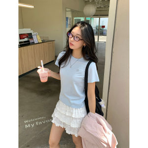 YesYellow Simple Shoulder Round Neck Short Sleeve Women's T-shirt: A Perfect Spring Summer Fashion Choice