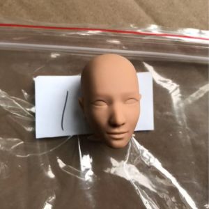 MENGF ตุ๊กตาชายหัวล้าน DIY แต่งหน้าตุ๊กตาเปล่าหัว Beige ผิว 1/6 ผู้ชายตุ๊กตาอะไหล่