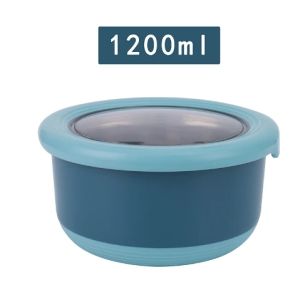 Stainless Steel Crisper Round With Lid Student Porridge Bowl Office Worker Lunch Box Food Container Refrigerator Fresh bowl