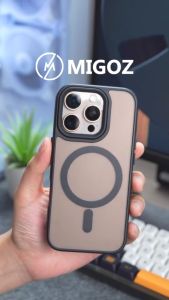 (PAKET BUNDLING) Migoz Magsafe Casing Wireless Magnetic Case For Iphone 11 12 13 14 15 16 PRO MAX