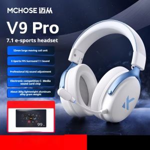 MCHOSE | MCHOSE V9 Pro Wireless Bluetooth Headset with Three Mode Microphone Noise Reduction Dynamic Sound Low Delay Office And Gaming