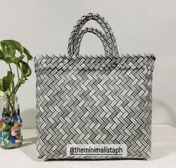 Bayong Bayong Bags/ Plastic Bayong Gray (Medium) Lazada PH