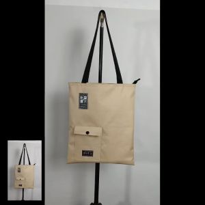 Tote Bag Wanita Resleting Polos Kanvas Tas Model Kasual Dely Project