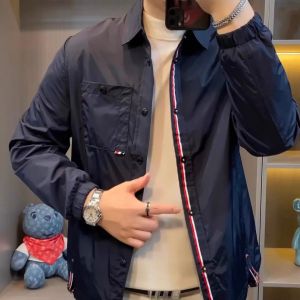 Mens Casual Comfortable Versatile Fashionable Collared Jacket Spring Autumn New Arrival Light Luxury European Style Outerwear