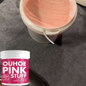 Ouhoe Miracle Cleaner Paste Household Mild Multi-Purpose Cleaning Paste Remove Heavy Oil Stains Kitchen Universal Pink Barrel Cleaning Powder (100g)