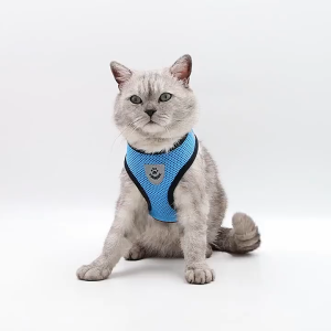 Pet Harness Leash Dog Leash Adjustable Mesh Vest Comfortable Breathable Dog Cat Collar Harness Complete Set Reflective Dog Leash Rabbit Harness