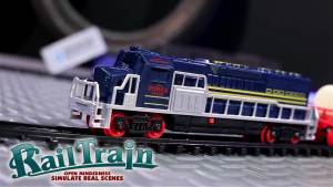 CONUSEA | Vintage Electric Train Rail Car Simulation Retro Model with LED Lights & Real Train Sound Train High Speed Rail Kids Toy Set