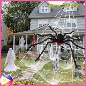 [🇵🇭 24h Delivery] Dollyy 150cm/30cm Giant Spider Halloween Decoration Props Big Huge Haunted Spooky Plush Araneid Prank Trick Yard Horror