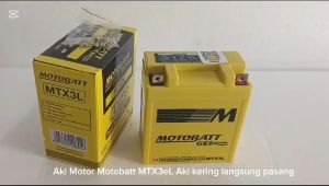 Aki Motor RX KING/NINJA R 150 Motobatt MTX3L Aki Gel Original