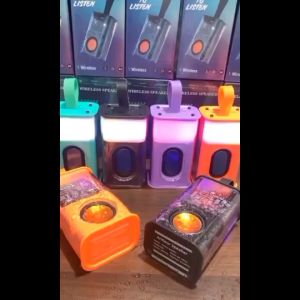 ลำโพงบลูทูธ K08 โปร่งใส ลำโพงเซอร์ราวด์แบบพกพาลำโพงแฮนด์ฟรี 3 โหมดไฟ LED Bluetooth Speaker