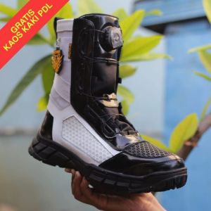 SEPATU PDL TALI PUTAR FITGO TAWON PROVOST TNI PM KULIT MENGKILAP MERK BROTRHER