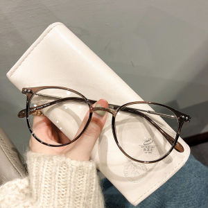 Cold Brown Glasses Frame For Women Myopia Glasses Big Face Slim And Trendy Non-face Glasses Frame For Ultralight 9531