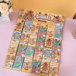 Capybara Scratch Painting Card Sanrio 🎨 卡皮巴拉刮刮画闪闪便签本 Capybara Buku Nota Coretan Kilauan Mainan Edukasi Kreatif Art Craft Kids Gift