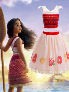 Princess Moana Ocean Mystery Childrens Performance Costume Halloween Dress up Outfit Six One International Childrens Day Dress