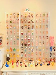 ชั้นวางโมเดล กล่องใส่ตุ๊กตา กล่องใสเก็บโมเดล กล่องใส่ของสะสม แบบแขวนผนัง มีฝาปิด ขนาด 12ช่อง