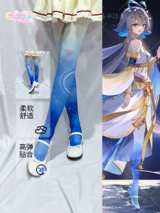Luo Tianyi Velvet 120D Cosplay in Hình Quần Tất Không Trơn Trượt Lông Vũ Quần Legging Anime Hội Nghị Stocking Quần Yếm Dễ Thương Kẻ Caro Họa Tiết