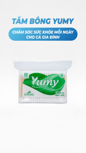 Tăm Bông Vệ Sinh YUMY Thân Trúc Túi Zip – Combo 6 Túi x 200 Que (TB01-525) Mềm Mịn Không Rụng Sợi