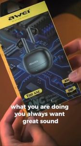 Awei T88 Mini Bluethooth Earphone 10mm Low Frequency Low Latency Gaming Earphone IPX6 WaterProof Wireless Music Headphone with Mic Compatible with All Phone Models