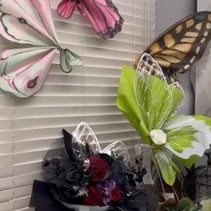 40 Sheets Flower Butterfly Wrapping Paper Waterproof Flower Wrapping Paper for Wedding Birthday DIY